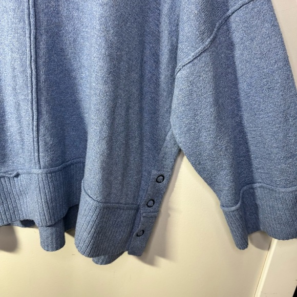 Addition Elle Blue Cropped 3/4 Sleeve Crew Neck Sweater Size 3x - Picture 11 of 14